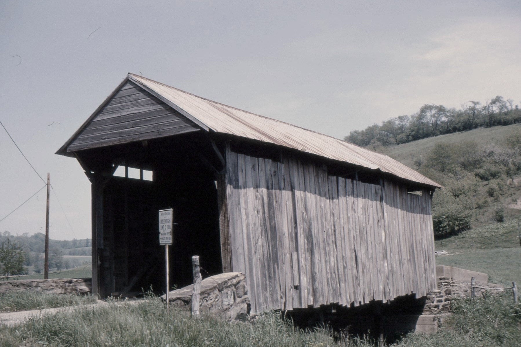 Danley Covered Bridge, Washington County, PA — Historical Photo 1964