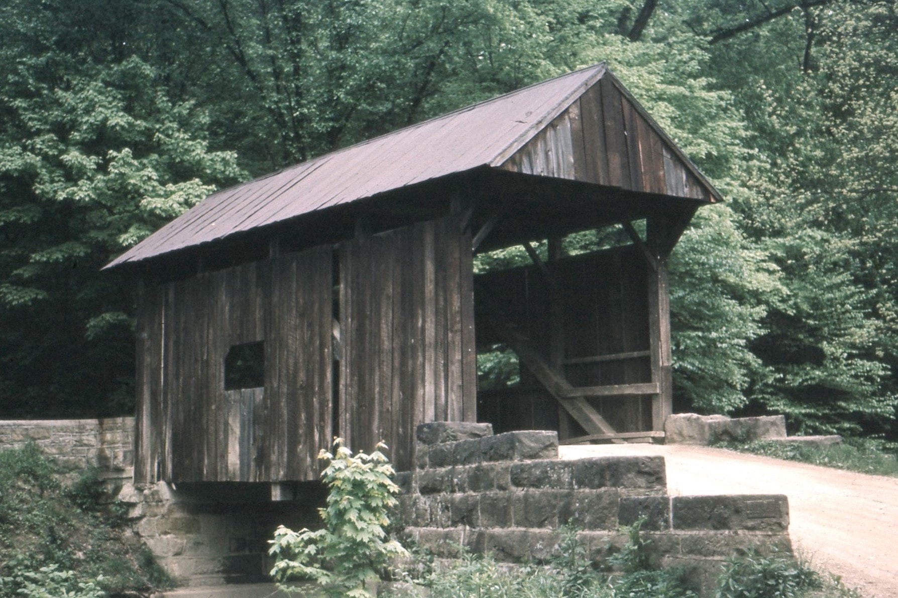 Devil's Den / McClurg Covered Bridge, Washington County, PA — Historical Photo 1960