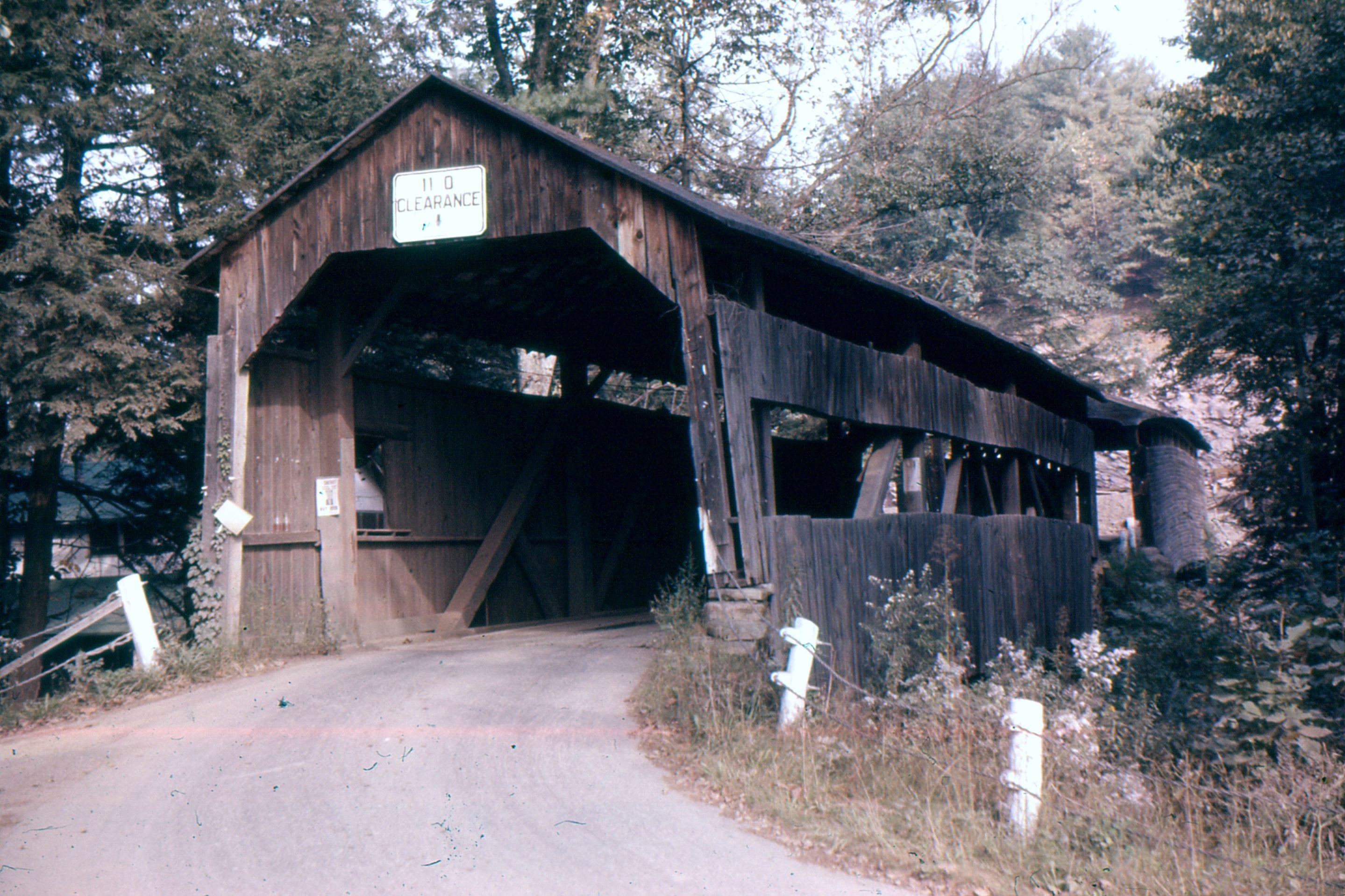 East Paden Covered Bridge, Columbia County, PA — Historical Photo 1961