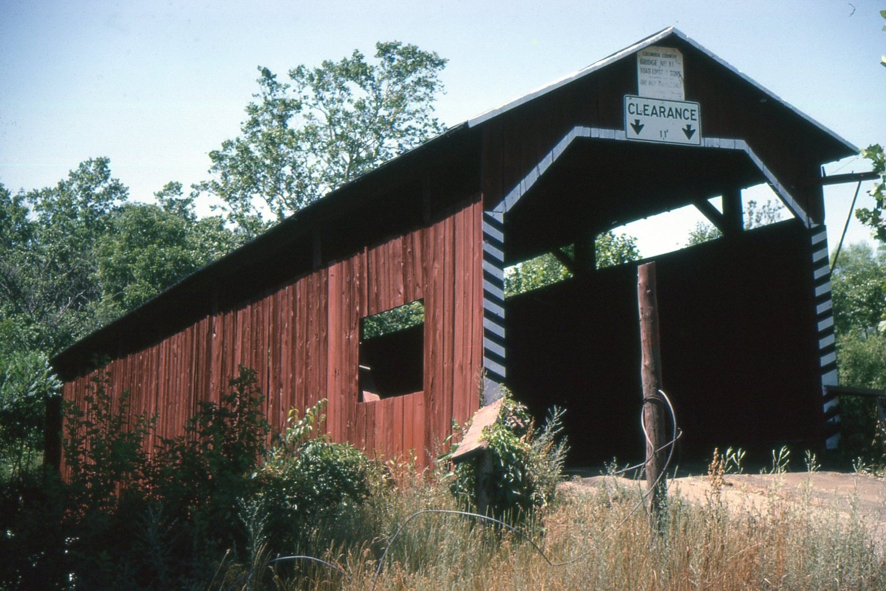 Esther Furnace Covered Bridge, Columbia County, PA — Historical Photo 1966