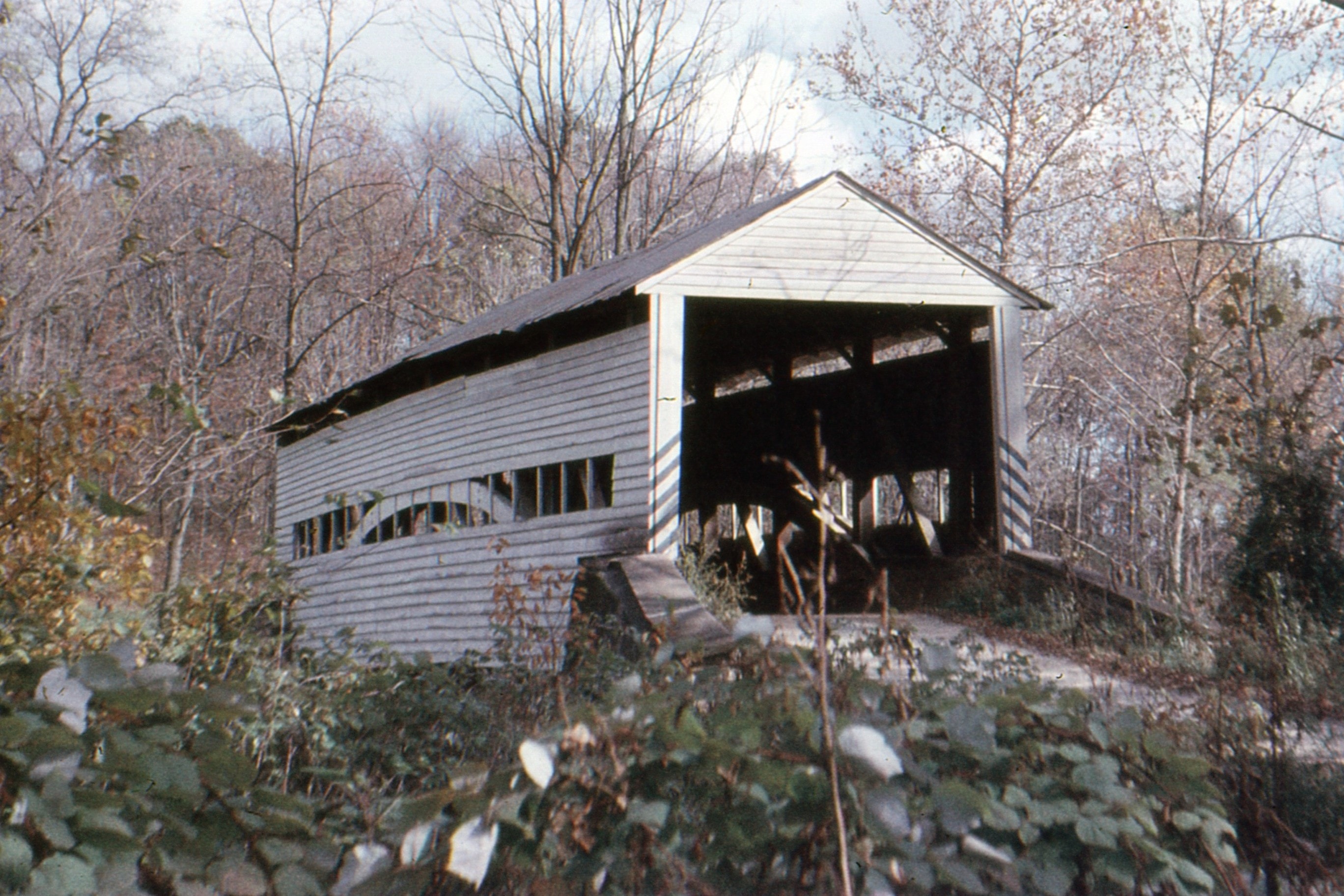 Heike's / Limerock Mill Covered Bridge, Adams County, PA — Historical Photo 1960