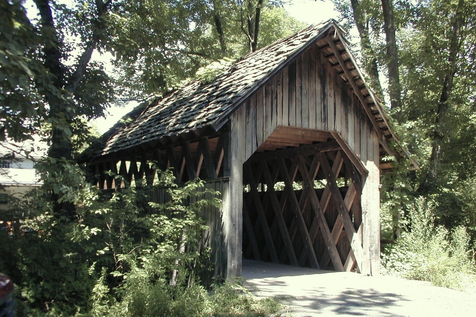 Henry Echo Farm Hunt Club Covered Bridge, Monroe County, PA — Historical Photo 2004