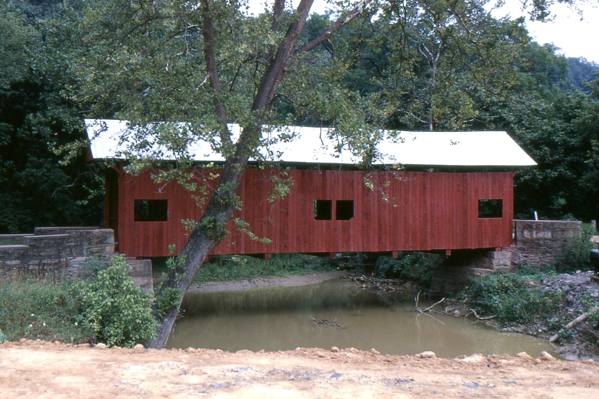 Hughes Covered Bridge, Washington County, PA — Historical Photo 1968