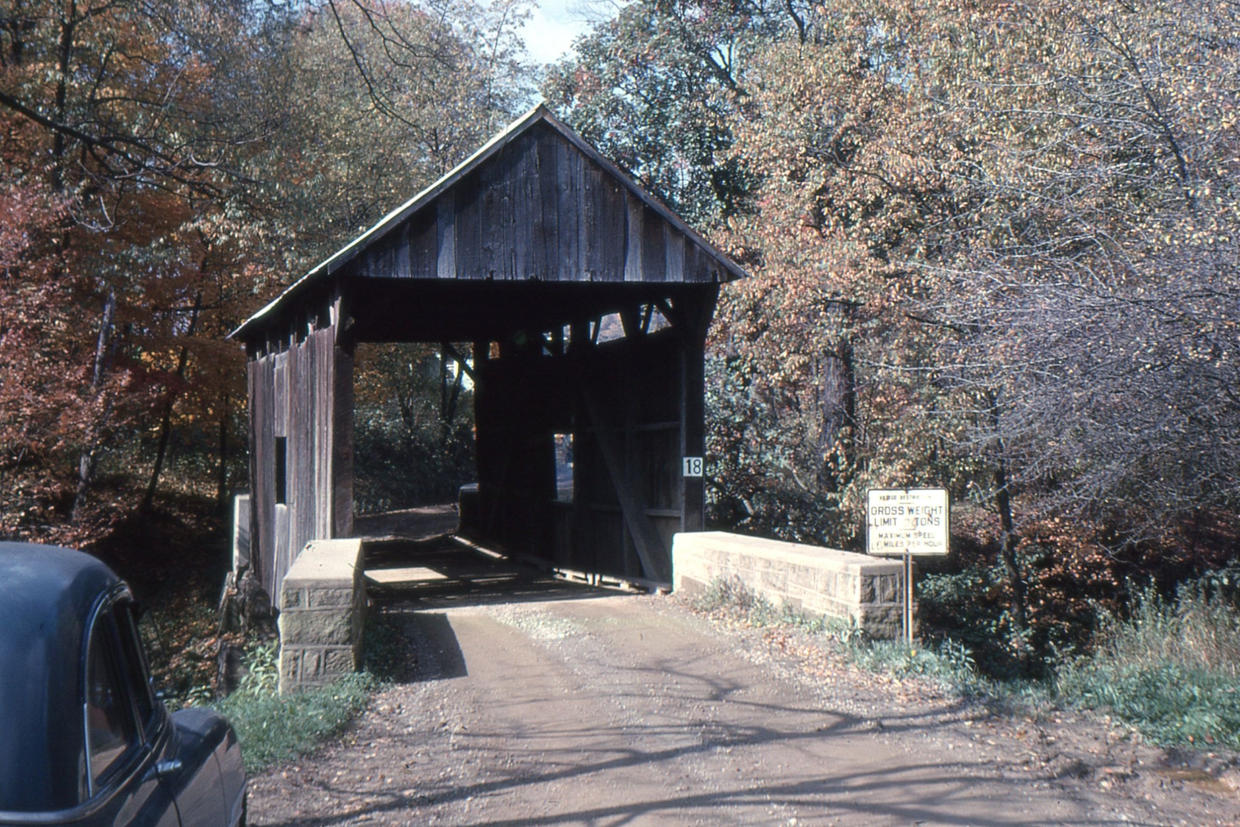 Jackson's Mill Covered Bridge, Washington County, PA — Historical Photo 1962