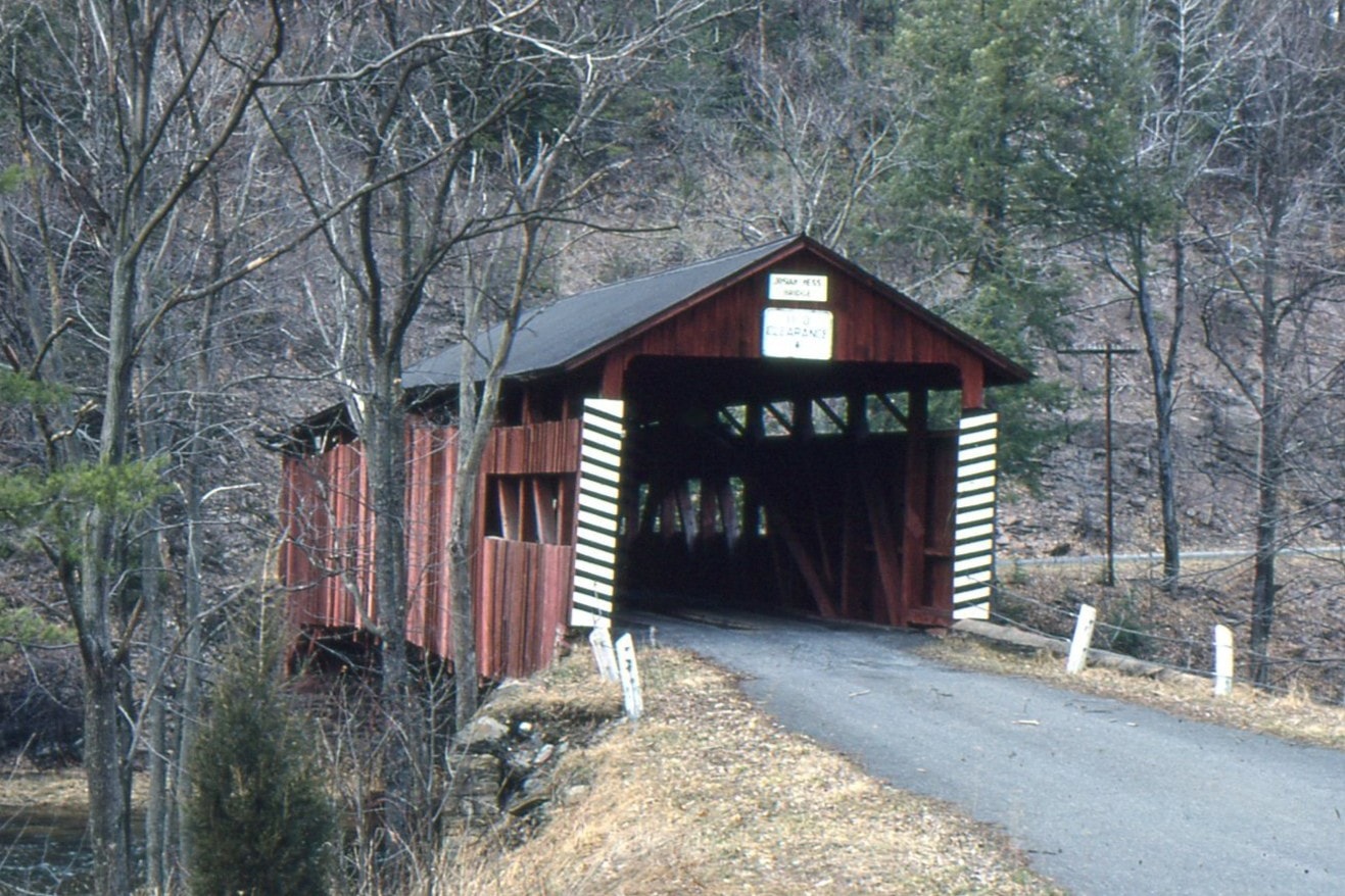Josiah Hess / Laubach Covered Bridge, Columbia County, PA — Historical Photo 1967