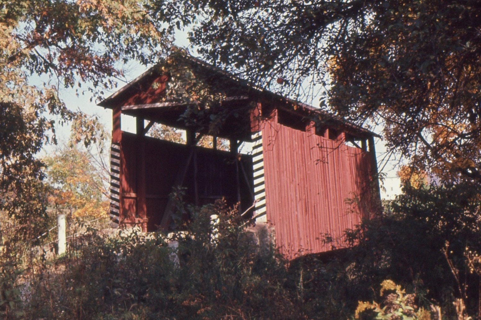 Jud Christian Covered Bridge, Columbia County, PA — Historical Photo 1961