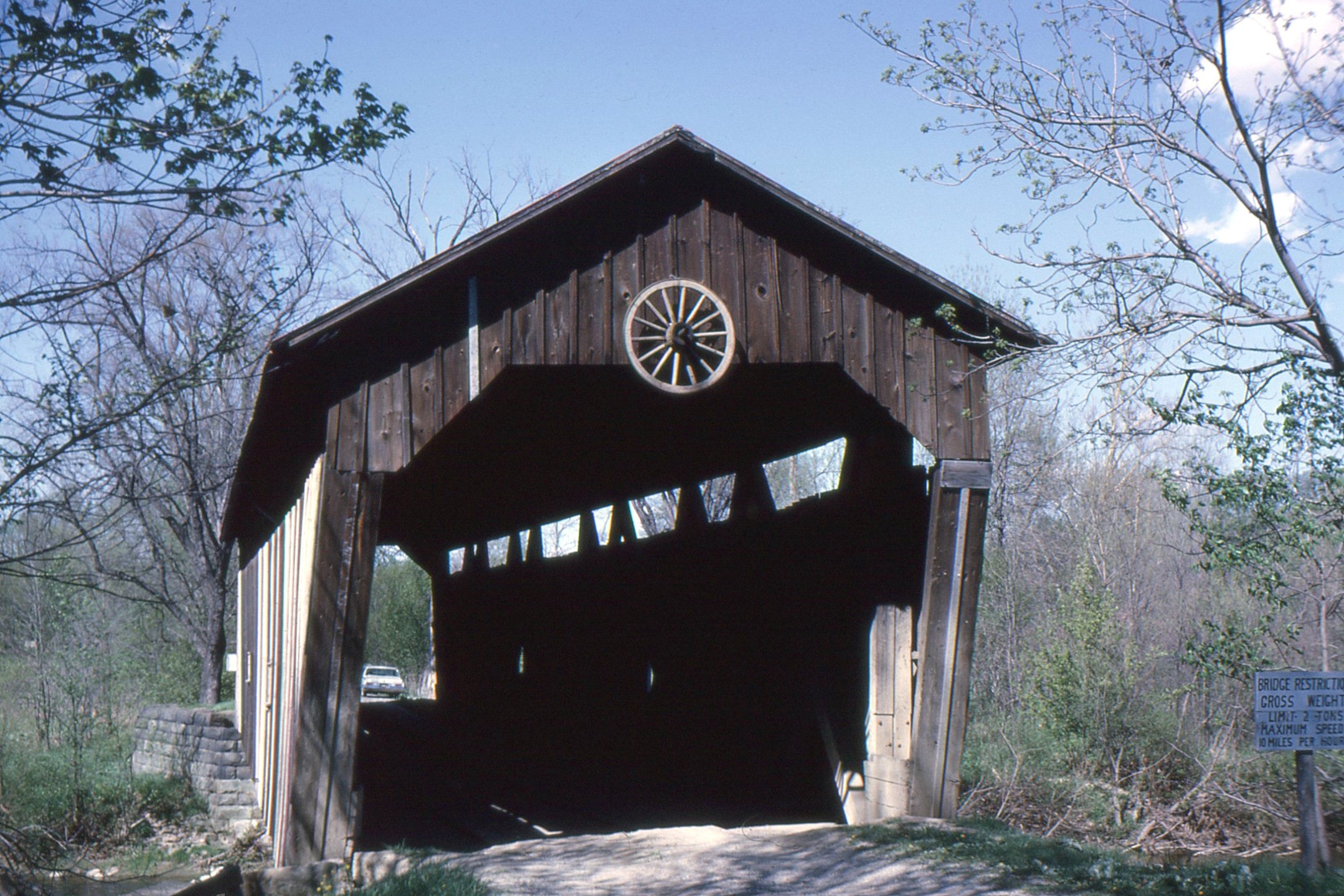 Kidd's Mill Covered Bridge, Mercer County, PA — Historical Photo 1964