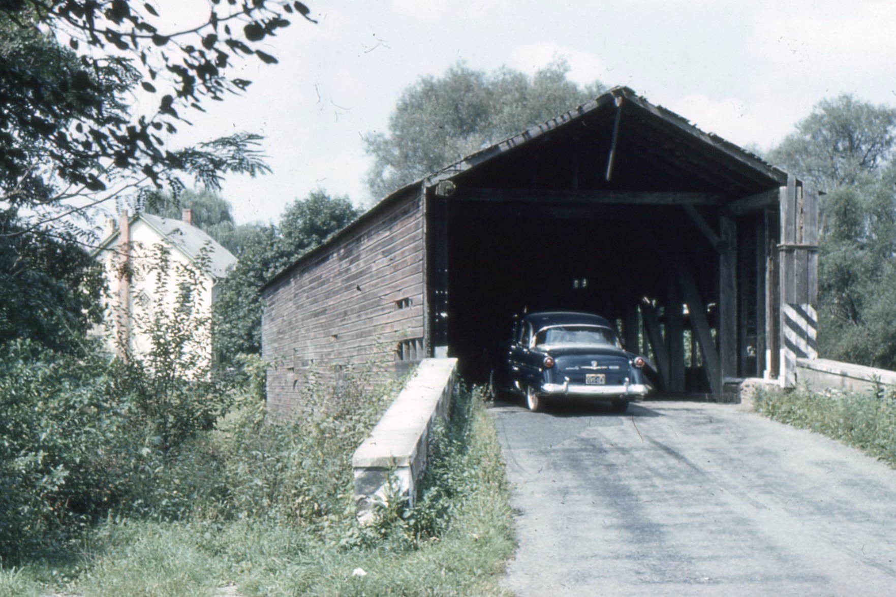 Kreidersville / Solt's Mill Covered Bridge, Northampton County, PA — Historical Photo 1959