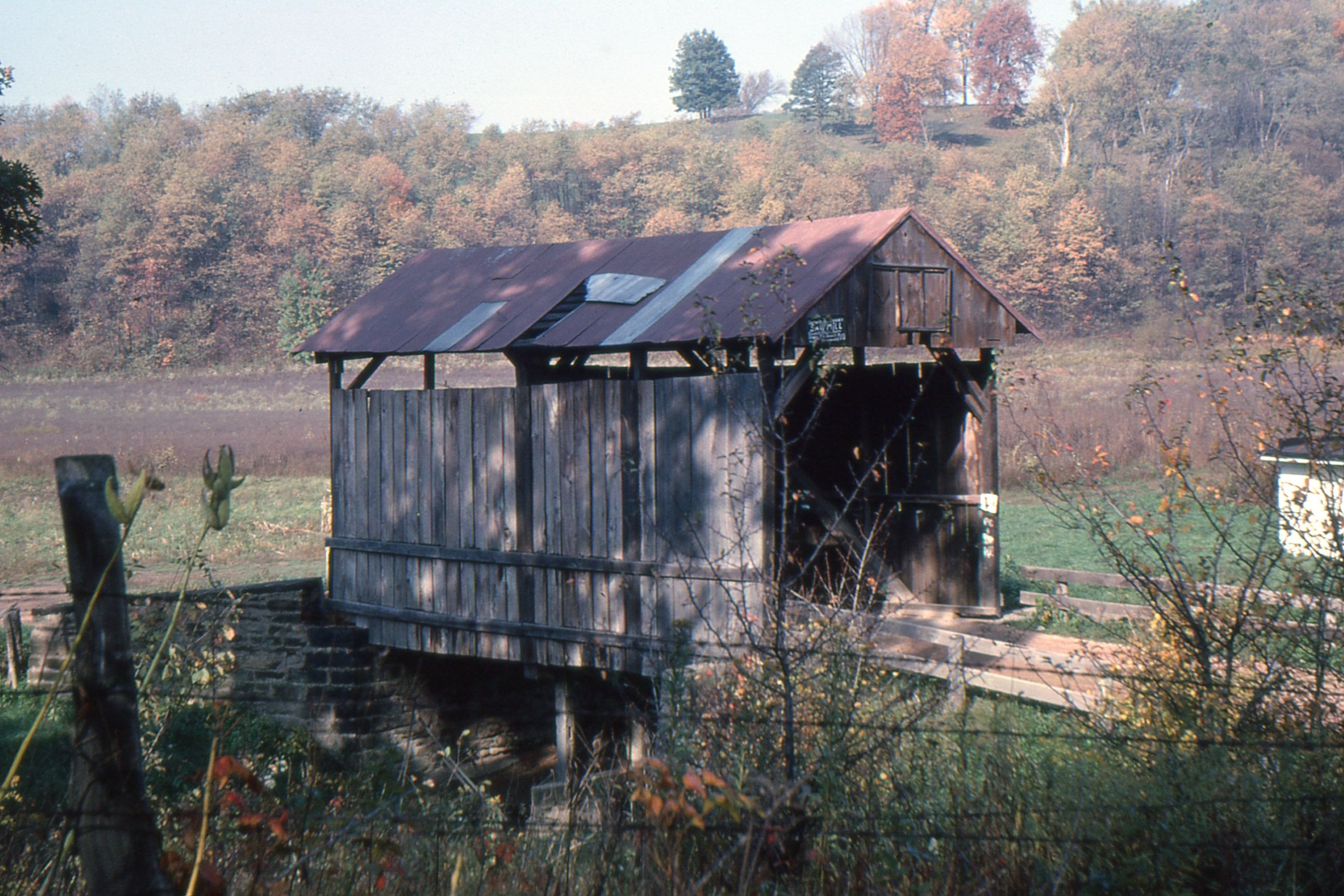 Krepps Covered Bridge, Washington County, PA — Historical Photo 1962