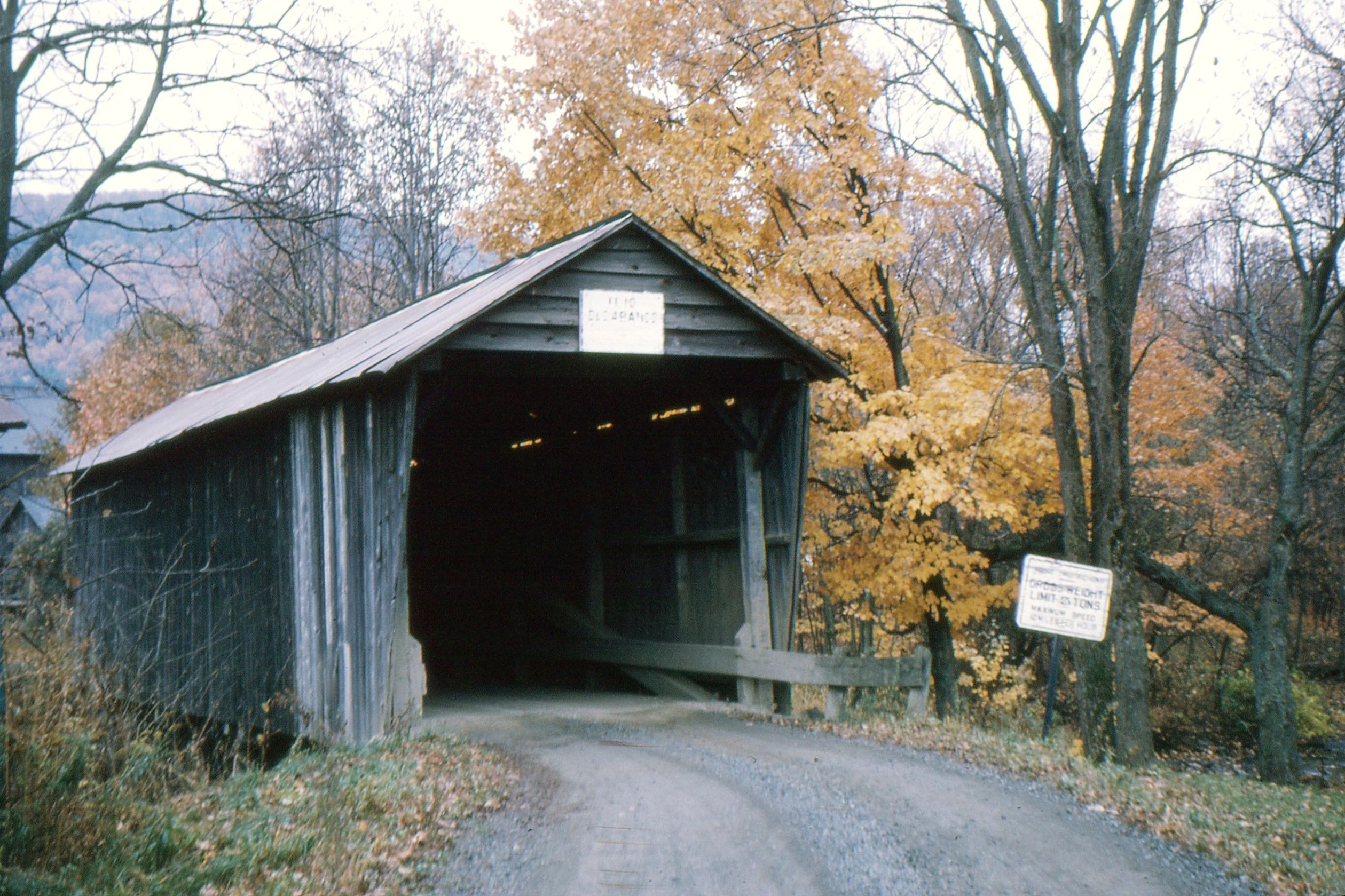 Logan Mills Covered Bridge, Clinton County, PA — Historical Photo 1964