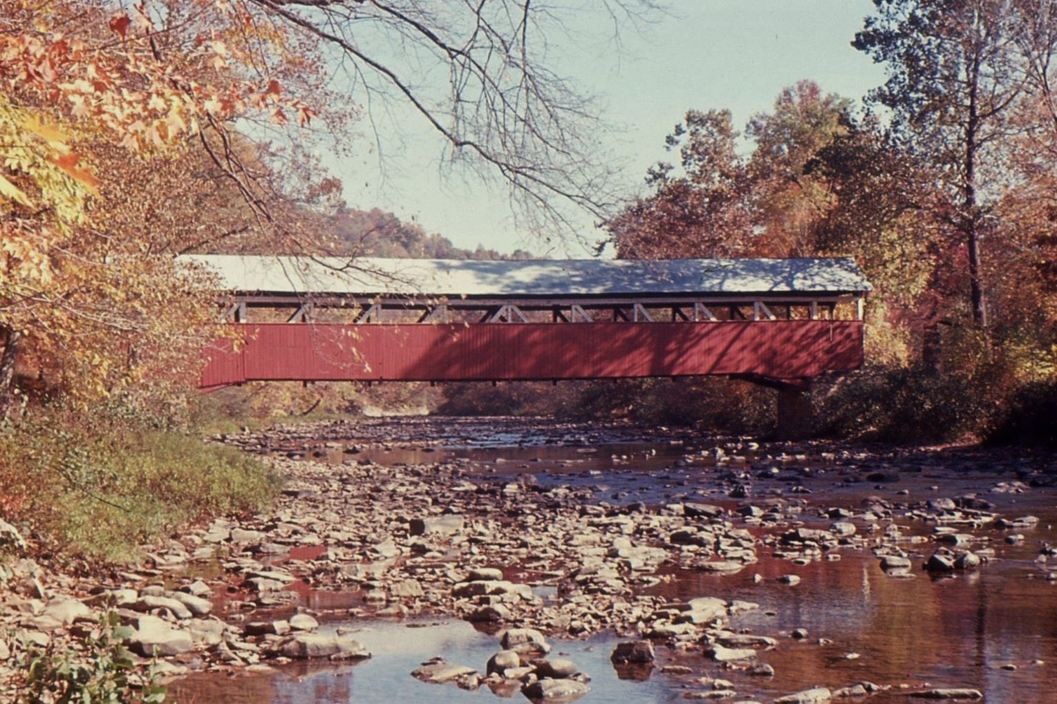 Lower Humbert / Faidley Covered Bridge, Somerset County, PA — Historical Photo 1964