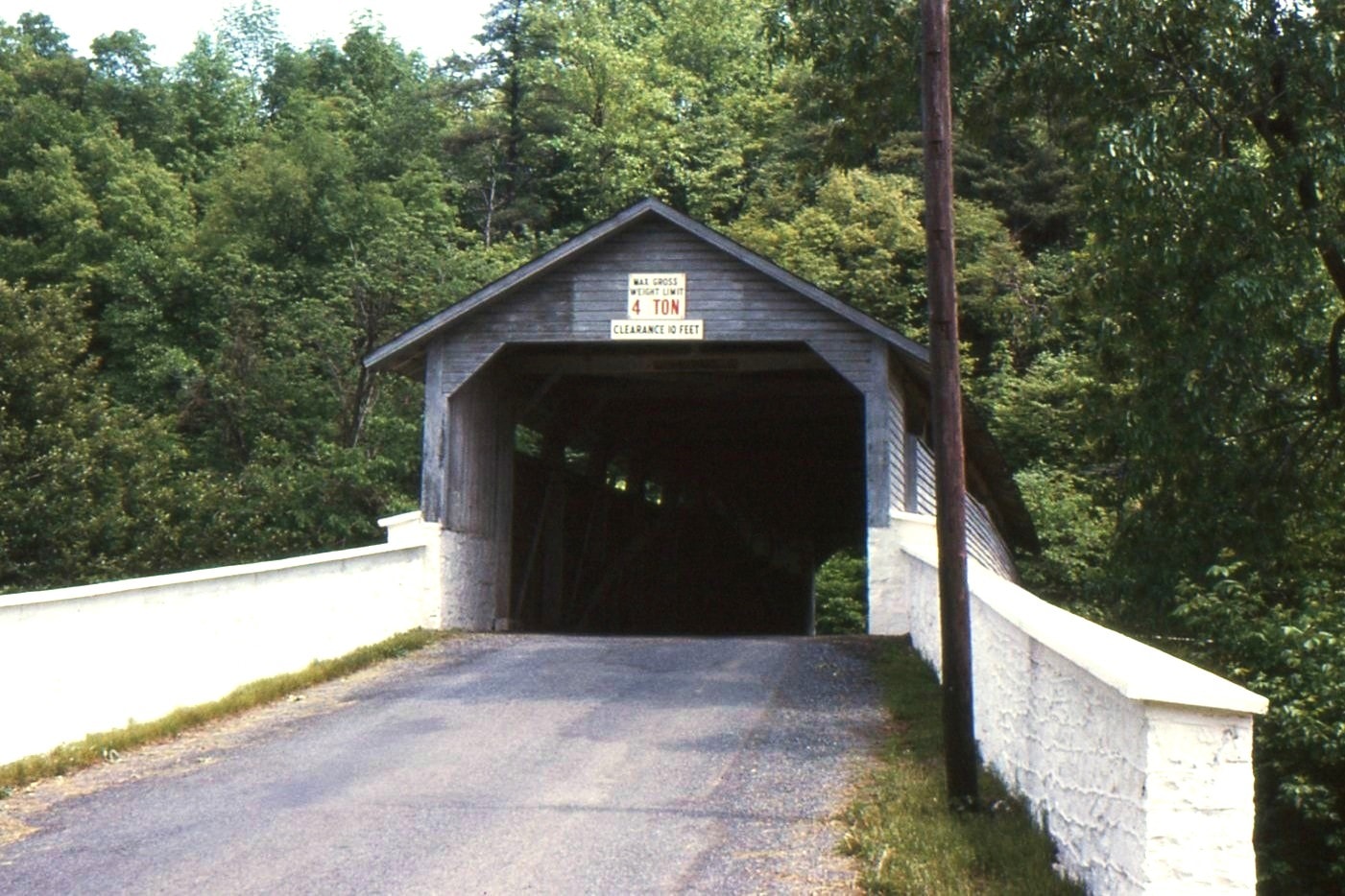 Manassas Guths Covered Bridge, Lehigh County, PA — Historical Photo 1963
