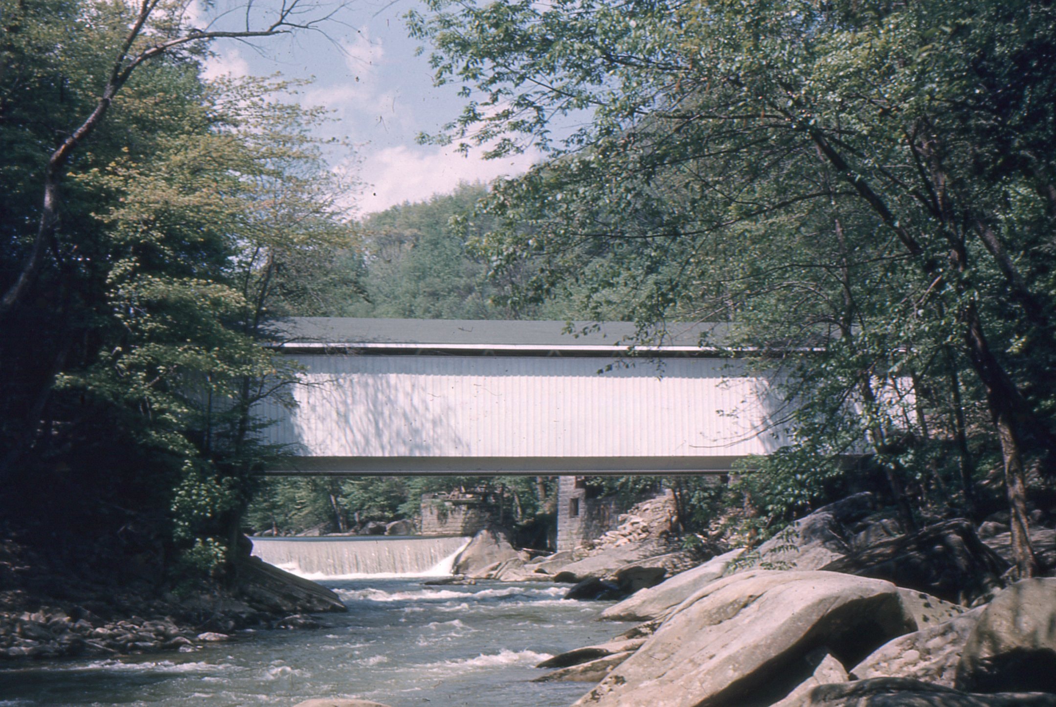 McConnell's Mill Covered Bridge, Lawrence County, PA — Historical Photo 1960