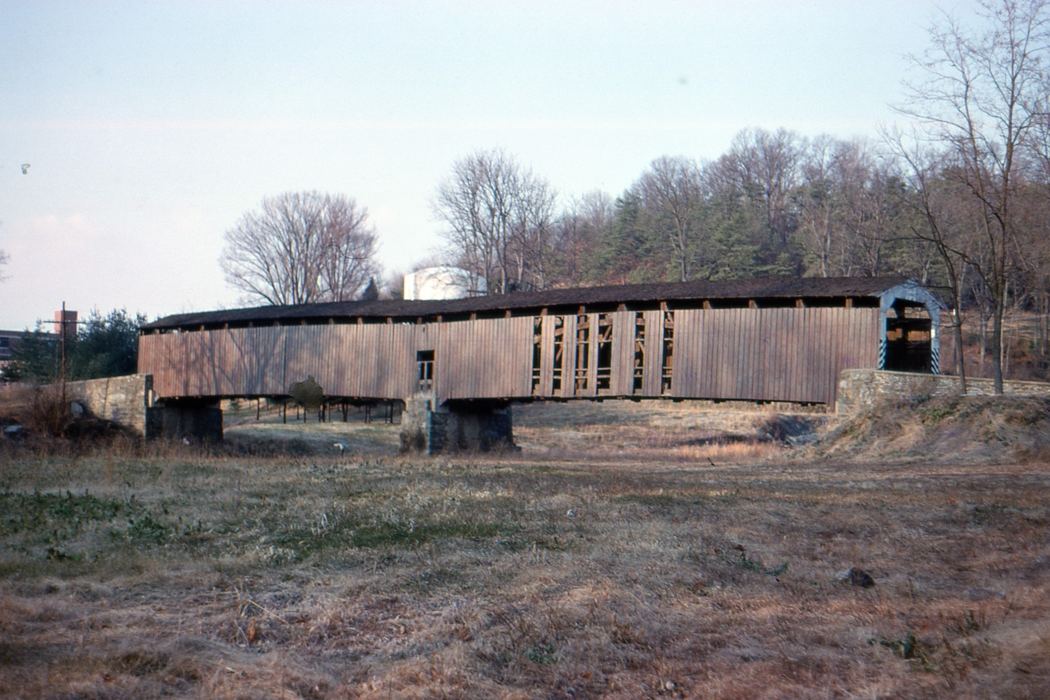 Pine Grove Forge / Little Britain Covered Bridge, Chester-Lancaster County, PA — Historical Photo 1962