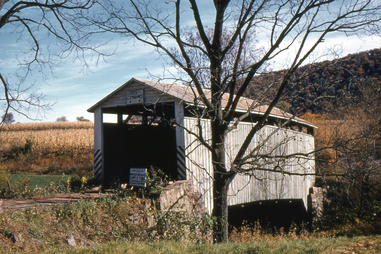 Red Covered Bridge, Perry County, PA — Historical Photo 1958