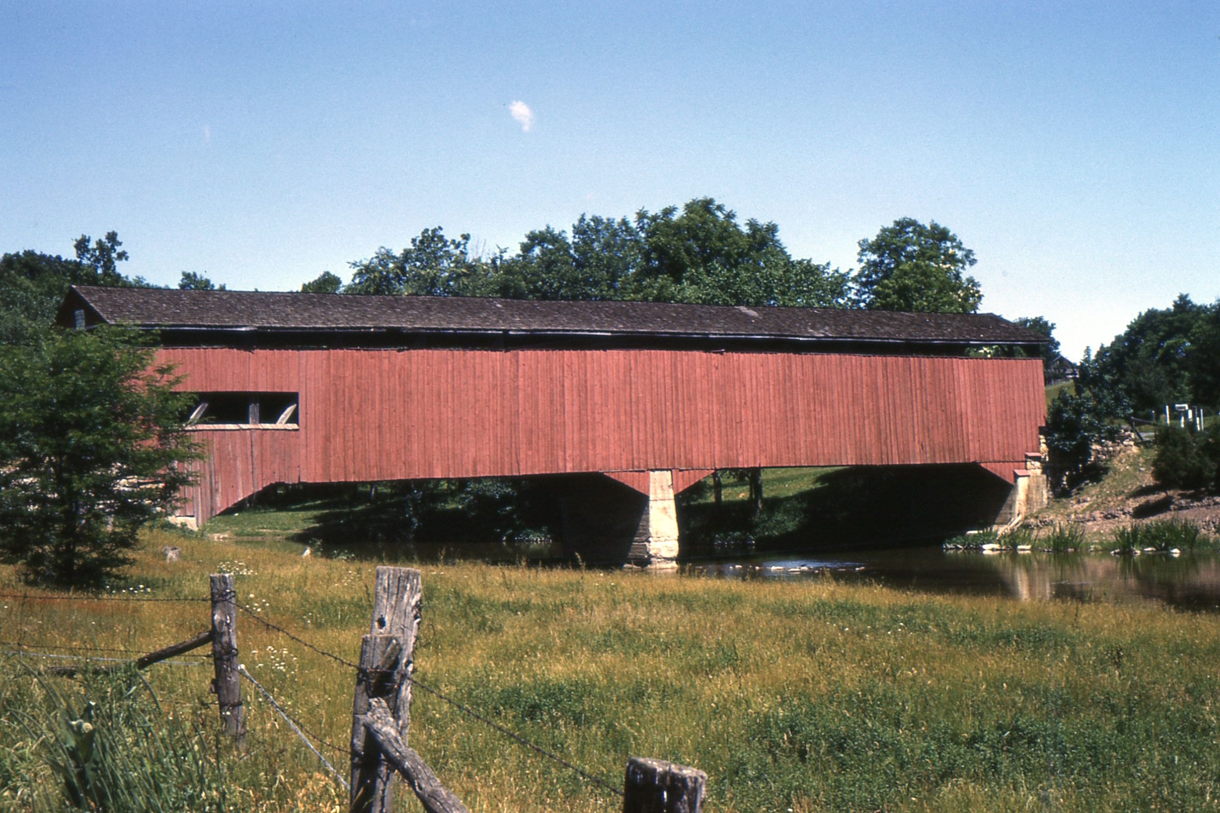 Rice / Landisburg Covered Bridge, Perry County, PA — Historical Photo 1965