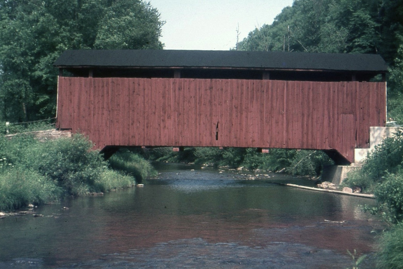 Sam Eckman's Covered Bridge, Columbia County, PA — Historical Photo 1973