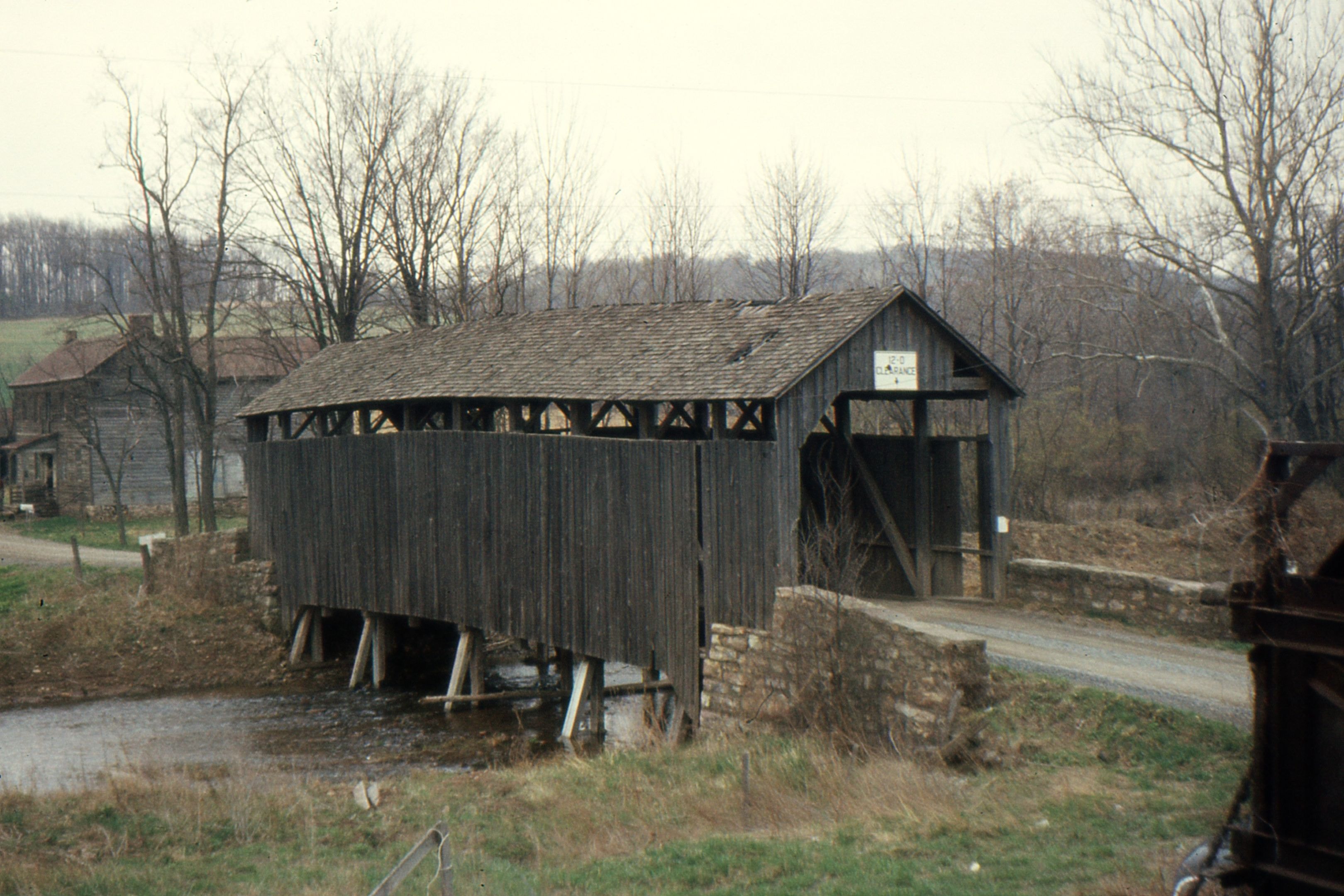 Saville Covered Bridge, Perry County, PA — Historical Photo 1959