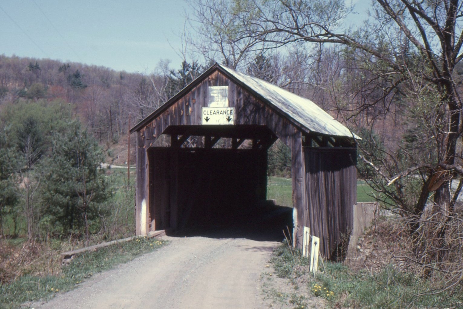 Snyder Covered Bridge, Columbia County, PA — Historical Photo 1963