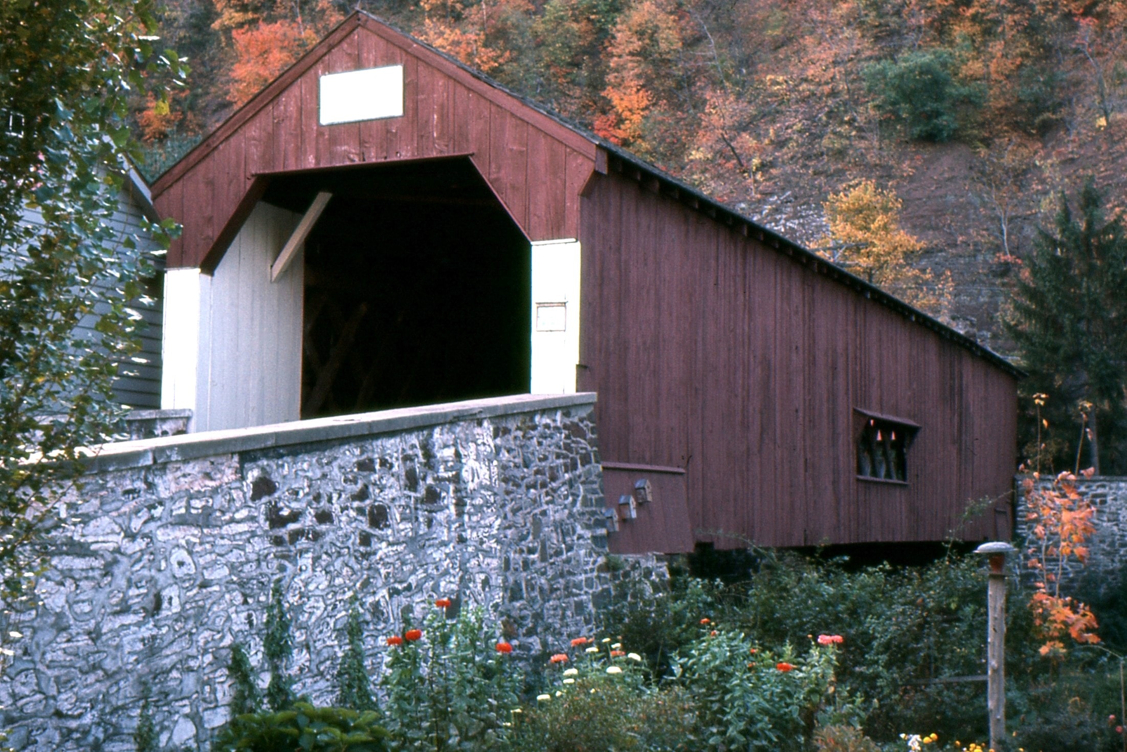 Uhlerstown / Lock 18 Canal Covered Bridge, Bucks County, PA — Historical Photo 1963