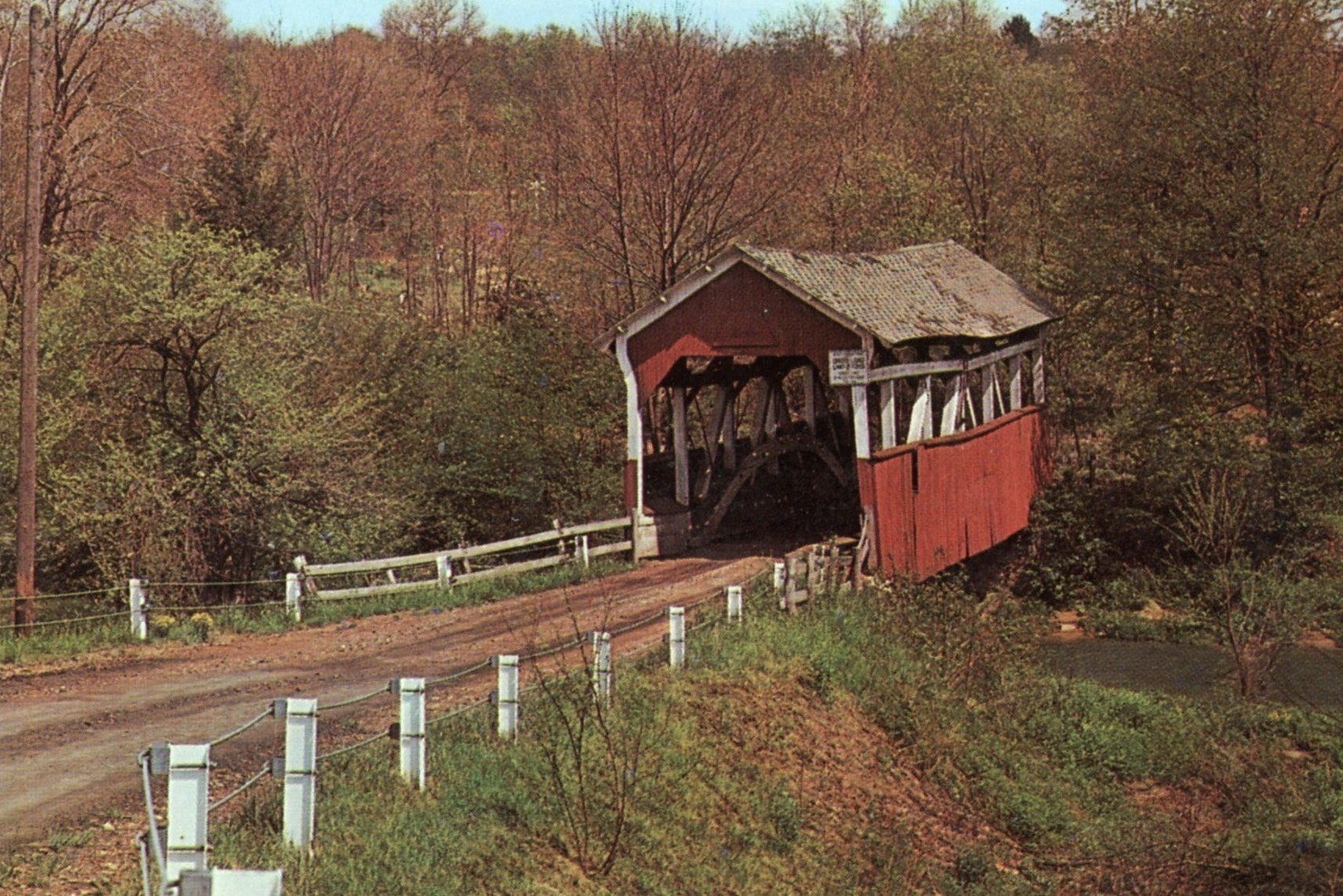 Walter's Mill / Roberts / Cox Creek Covered Bridge, Somerset County, PA — Historical Photo c.1960